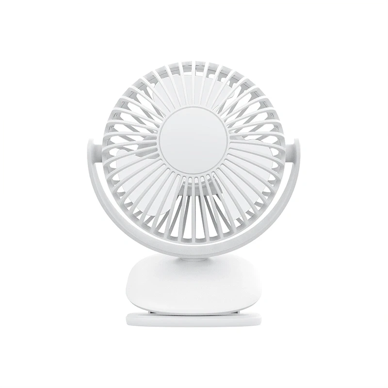 Mini Clip Fan 360 Degree Rotation Rechargeable Fan (WiWu FS03)- White Color